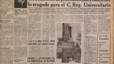 Escudometro en el diario La Mañana UTalca en sepia: Nuestra historia, nuestra UTalca